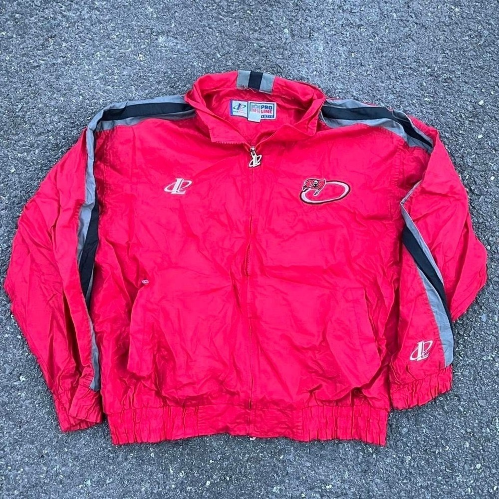1990s Vintage Tampa Bay Buccaneers NFL Pro Line Zip-up Windbreaker Jacket